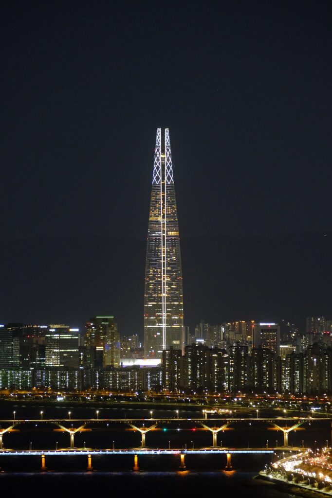 Lotte World Tower night